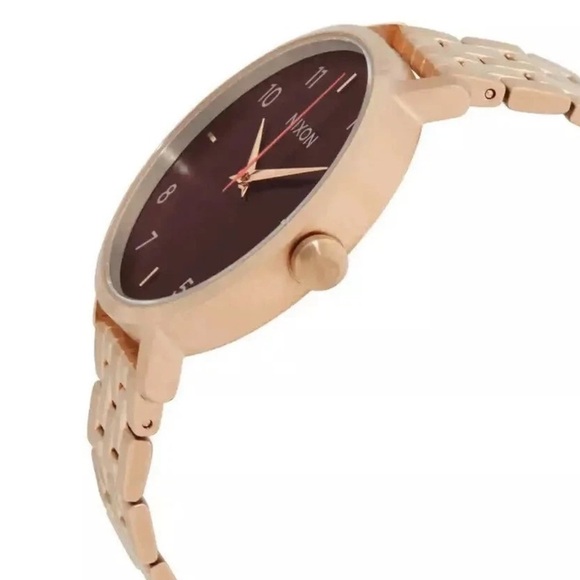Nixon Arrow X The Mahogany Quartz Watch Black Dark Red Gold A1090-2617-00 main image 6